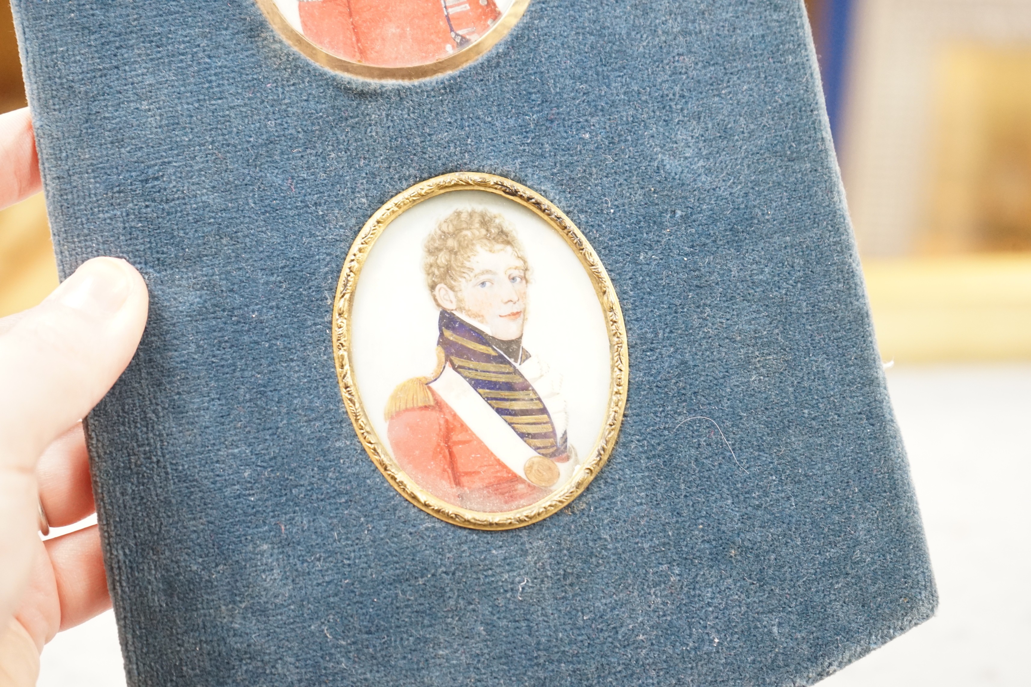 Of Military interest: five portrait miniatures relating to the Roome Family. To include the subjects of: General William Roome (1771-1845), General Frederick Roome (1783-1845), Caroline Roome, all three watercolour on iv